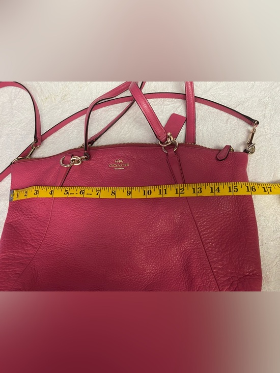 Coach Handbags - Coach Pebbled Leather Shoulder Bag - Fuchsia Pink